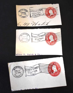 3 - 1907 - U.S. Envelope Dated Cuts Sc# U411 2 Cent Washington - Used. a - Picture 1 of 4