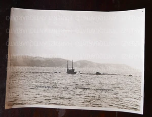 25X19 VECCHIA FOTO FOTOGRAFIA MARINA SOMMERGIBILE  LA SPEZIA  S.GIORGIO FIAT - Picture 1 of 2