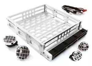 Realistic 1/10 Scale Alloy Luggage Tray 125x106x24mm with 4 LED Spot Light Set - Picture 1 of 1
