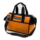 Tool Bag, Heavy Duty Waterproof Orange Tool Organizer with Wide Mouth and 