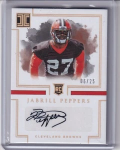 Jabrill Peppers 2017 Panini Gold Impeccable Rc Auto Ssp #ed 6/25 - Picture 1 of 2