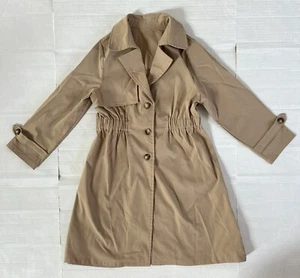UNBRANDED Girls Beige Trench Coat Sz 8Y - Picture 1 of 2