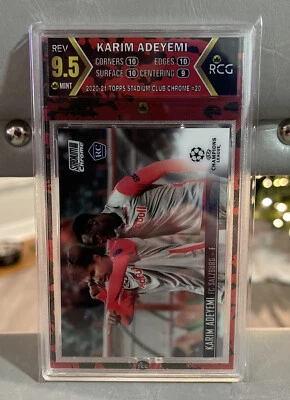 2021 Topps Stadium Club Chrome UEFA UCL Karim Adeyemi RC #20 RCG 9.5 - Image 1 of 3