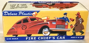 Deluxe Plastic Fire Chief's Car Red 1:43 Dimestore Dreams No. 20020 5 & Up - Picture 1 of 6