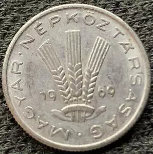 1969 Hungary 20 Filler Coin AU UNC #X288 - Picture 1 of 2