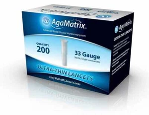 AgaMatrix Ultradünne Lanzetten 33 Spur 200 Stück - Bild 1 von 1