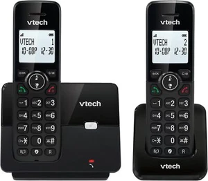 VTECH CS2001 Schnurloses DECT-Telefon 2 Mobilteile Anrufer-Identifikation Blocke - Zdjęcie 1 z 7