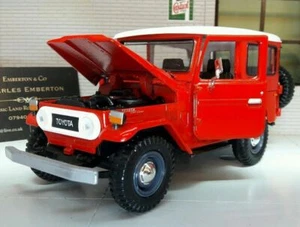 Toyota Land Cruiser FJ40 rojo muy detallado Motormax escala 1:24 G modelo diecast - Imagen 1 de 2