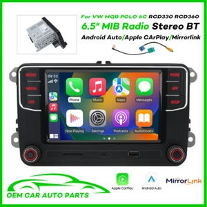 For VW MQB POLO 6C 6.5" RCD330 RCD360 MIB Carplay Android Auto Radio Stereo BT - Picture 1 of 20