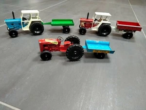 6 x Lone Star models - 3 x Farm tractors + 3 x trailers. Spares or repair Joblot - Picture 1 of 9