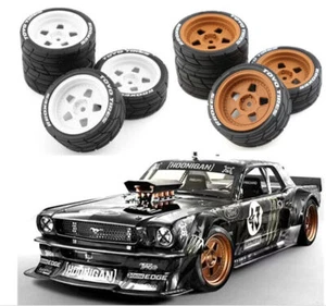 4Pcs For HPI Ken Block 1/10 RV Rally 1965 Mustang RC Car Drift Tire RC Tyres Kit - Picture 1 of 8