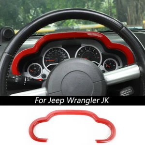 Red Dashboard Decor Cover Trim For Jeep Wrangler JK 2007-2010 Inner Accessories - Picture 1 of 9