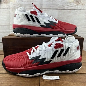 Adidas Dame 8 North Carolina State Wolfpack Red White GZ9706 Men Size 12.5 RARE - Picture 1 of 9