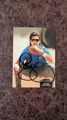 1992 Topps SC Roger McDowell #804 - Los Angeles Dodgers - Autographed! - Image 1 of 2