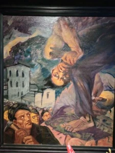 Muralist Painting of David Alfaro Siqueiros with the Miners 1930s-1940s - Picture 1 of 24
