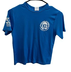Port & Company Youth Marine Academy Performance Shirt Blue Sz M - Picture 1 of 10