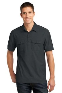 3 Pack Of Port Authority K557 Men's Oxford Pique Double Pocket Polo Shirt - Picture 1 of 4