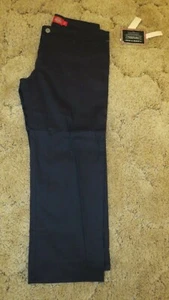 Dickies Girl's Stretch Fabric School Uniform Pants 32" 24" 4 Pockets Black Sz 7 - Picture 1 of 9