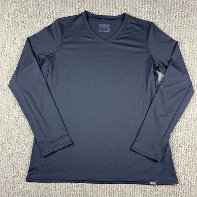 Camisa capa base Patagonia para mujer L Daily Capilene manga larga cuello en V negra Foto 1 de 4