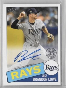 Brandon Lowe 2020 Topps 35 aniversario automático versión 1985 autógrafo - Imagen 1 de 2