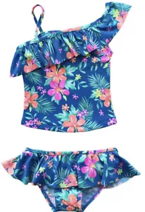 CHICTRY Little Girls Toddlers Flounce Ruffle Two Piece Tankini Swimsuit  - Picture 1 of 5