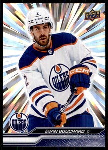 2023-24 Upper Deck Series 1 Outburst Silver Evan Bouchard Edmonton Oilers #71