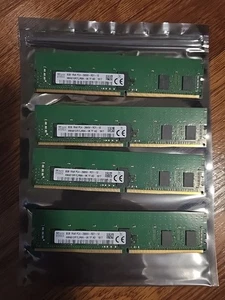 4 Sticks of SK Hynix 8GB (1x8GB) RAM DDR4 2666MHz PC4-2666V-RD1-12 - Picture 1 of 1