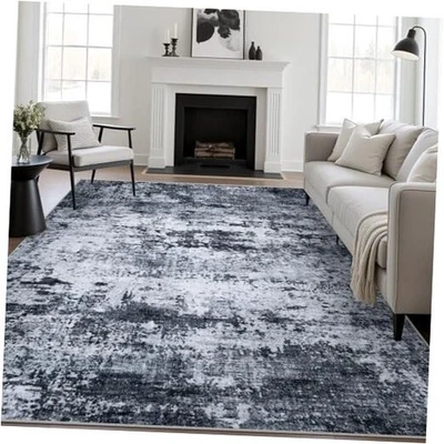 Alfombra de área 5x7 alfombra de sala: alfombra delgada suave abstracta lavable interior  Foto 1 de 4