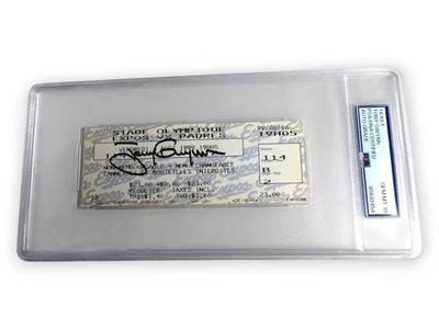 Tony Gwynn Signed Autographed Ticket Stub Padres vs. Expos Auto Grade 10 PSA/DNA - Image 1 of 2