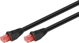 3x CAT 6 Outdoor-Patchkabel, U/UTP, Schwarz; CAT 6 Outdoor-Patchkabel, U/UTP, Sc - Bild 1 von 3