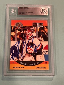 PATRICK ROY Signed 1990-91 PRO SET Card #359 Beckett BAS - Picture 1 of 2