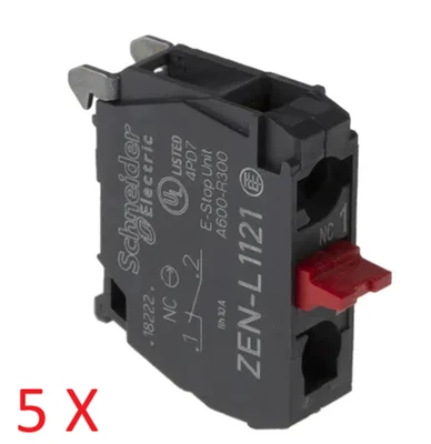 Lot 5X SCHNEIDER ELECTRIC ZENL1121 / Bloc de contact série Harmony  1 contact NC - Photo 1/4