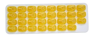 31 Daily Pill Organizer Portable Monthly Medicine Box Case Holder for Vitamins - Picture 1 of 4