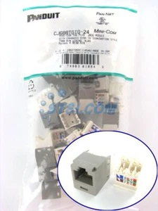 (24-PACK) Panduit CJ688TGIG-24 Cat6 Mini-Com Jack Module, Gray GENIUNE ~STSI - Picture 1 of 4