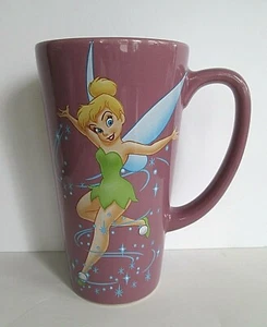 Disney Tinkerbell Tall Purple Ceramic Coffee Cup Mug 16oz Large Disney Store - Picture 1 of 4
