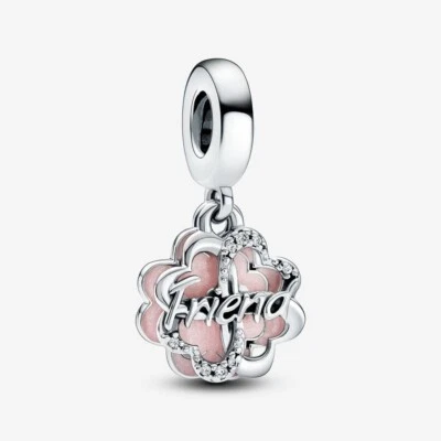 Pandora charm pendente quadrifoglio dell'amicizia 792245C01 - Immagine 1 di 3