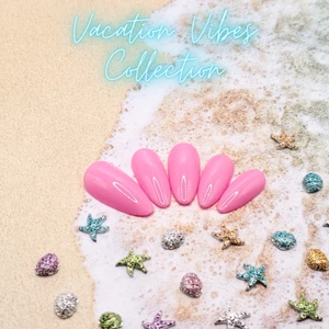 #414 Fuchsia Pink Press On Nails | Handmade | Hard Gel Glue On Nails - Picture 1 of 9