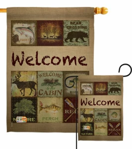 Call Of The Wilderness Garden Flag Wildlife Animals Decorative Yard House Banner - Picture 1 of 17
