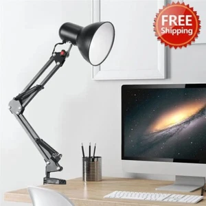 Lamp Desk Architect Arm Swing Adjustable Light Table Task Clamp Black Metal - Picture 1 of 15