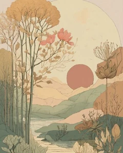 Foto brillante de alta calidad con diseño de impresión de arte de pared artístico de naturaleza boho 8x10 - Imagen 1 de 1