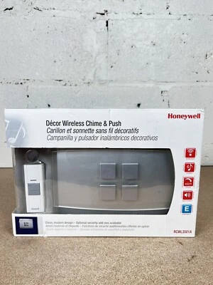 Honeywell RCWL3501A Decoración Inalámbrico Timbre de Puerta y Pulsador 6 Sonidos Nuevo Foto 1 de 4