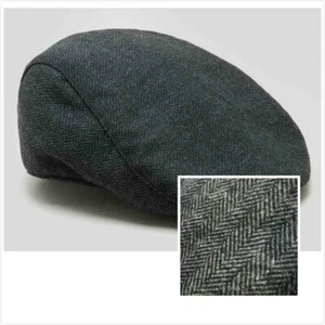 Mens Flat Cap Gatsby Tweed Baker Boy Hat Herringbone Newsboy Cap Gift 59cm - Picture 1 of 2