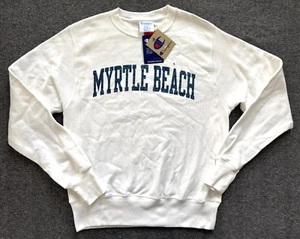 NWT Champion Reverse Weave MYRTLE BEACH White Sweatshirt - Men Small - Picture 1 of 7