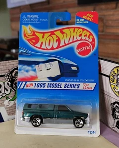 👓Hot Wheels 1995 #348🔥Dodge RAM 1500 Pickup Truck & Removable Shel Met Grn⭐5SP - Imagen 1 de 10