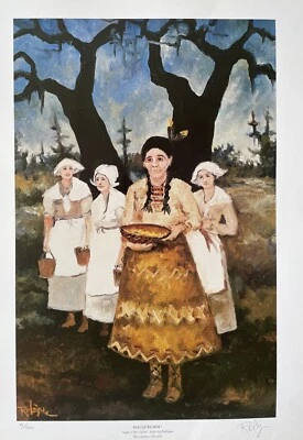 GEORGE RODRIGUE SAGA DE LOS CAJUNES MACQUECHOU - FIRMADO A MANO CON CERTIFICADO 18x24 Foto 1 de 4