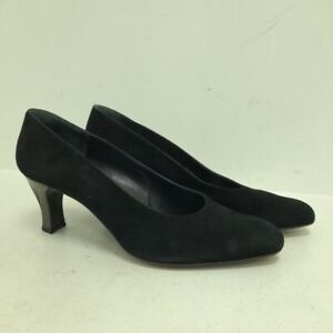 Bruno Magli Black Suede Court Shoes UK 6.5 Women's RMF05-SM
