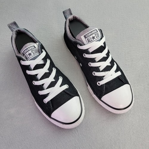 Sneakers Converse All Star Junior taglia US 4 nere e grigie imbottite colletto basso