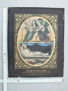 Handcolorierte Lithografie - Heilige Grab Christi in Jerusalem um 1850/60 Engel - Bild 1 von 6