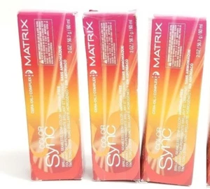 3 x color de cabello semipermanente color matriz SYNC 2 OZ (9C) cobre rubio claro - Imagen 1 de 1