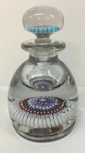 Antikes Millefiori Glas Tintenfass und Stopfen 19. Jahrhundert - Bild 1 von 3